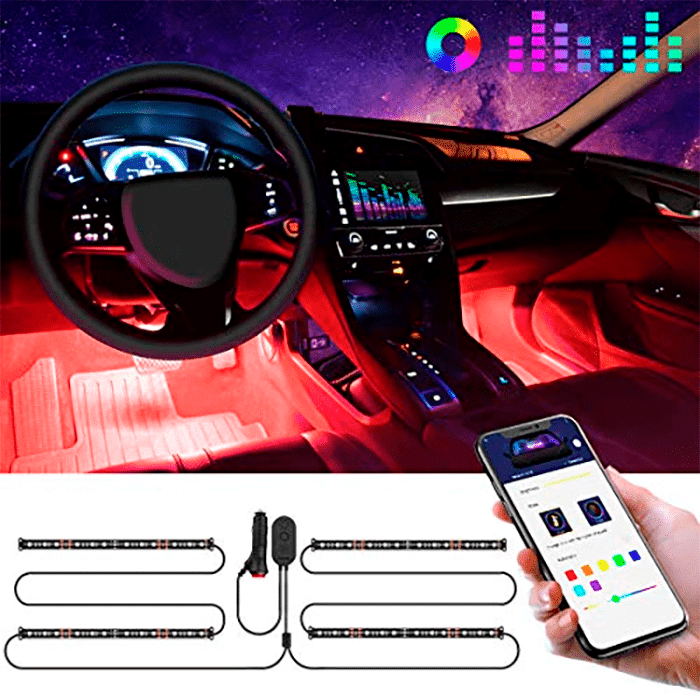 Tira LED para carro Bluetooth - LEDXPRES Costa Rica