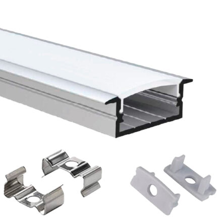 Canaleta aluminio cinta LED DIFUSOR EMPOTRAR 30 mm - LEDXPRES Costa Rica