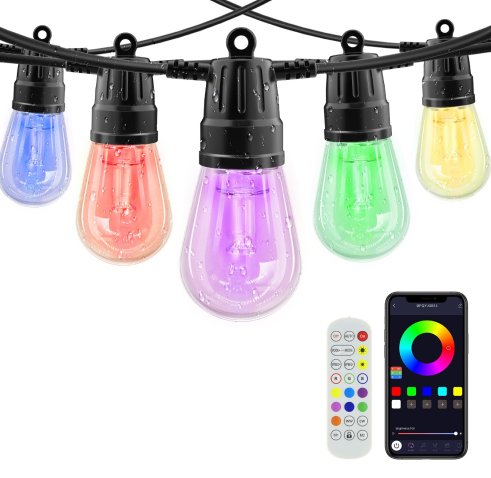 Guirnalda RGB Inteligente con Control Remoto y App Bluetooth – IP65