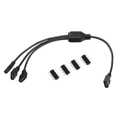 Splitter para Cintas LED RGB de 4 Pines – 1 a 2 Salidas (COB o SMD)