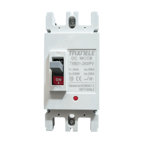 Breaker MCCB Fotovoltaico 2 Polos 250A 600V DC — Protección para Banco de Baterías e Inversor Solar
